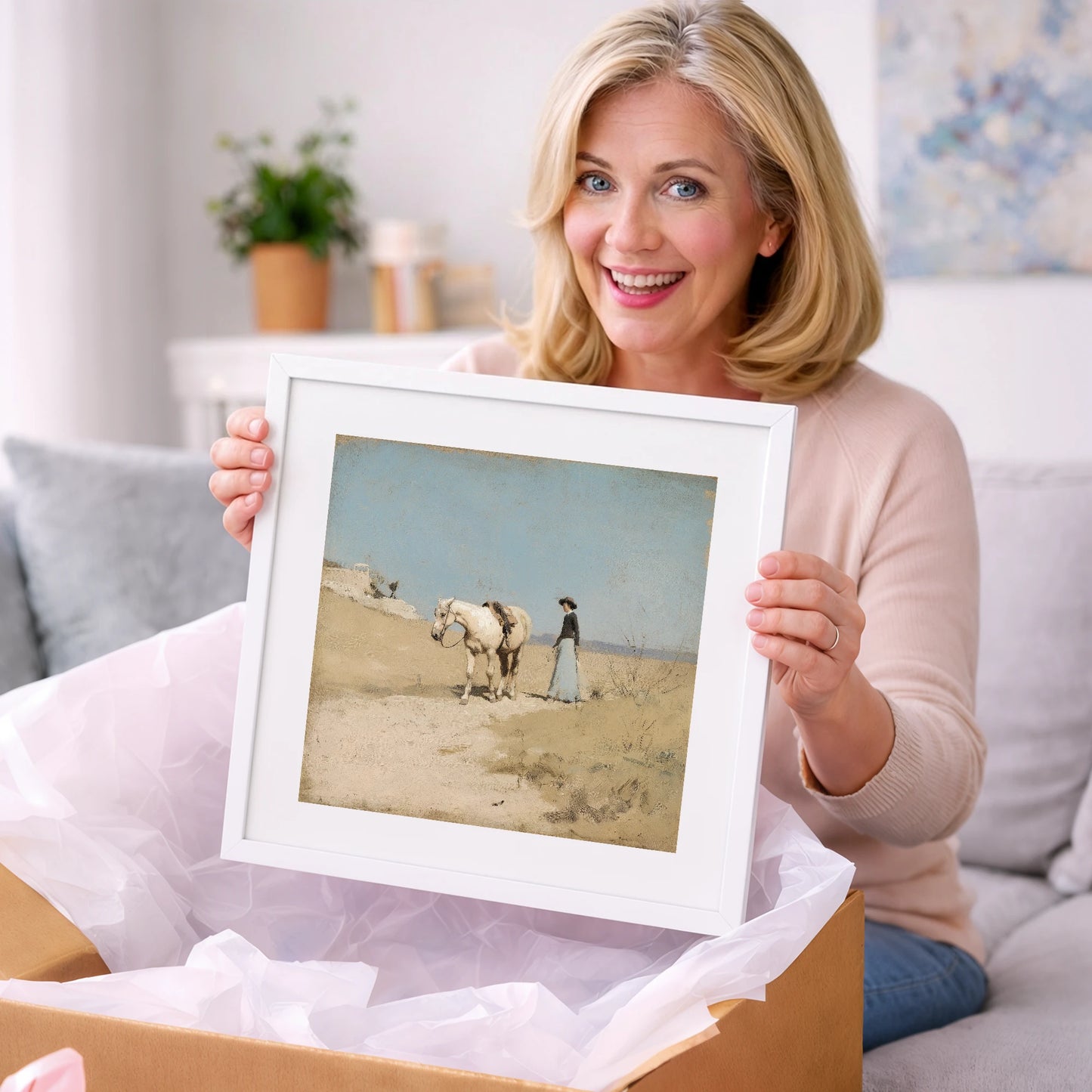 The Long Ride Home - horse & rider art gift idea for horse lovers