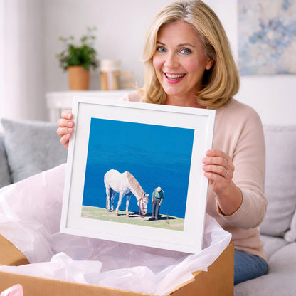 Shared Silence - horse & rider art gift idea for horse lovers
