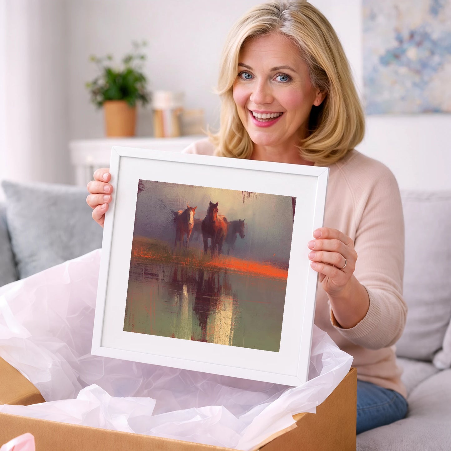 Ember Reflections - wild horses art gift idea for horse lovers