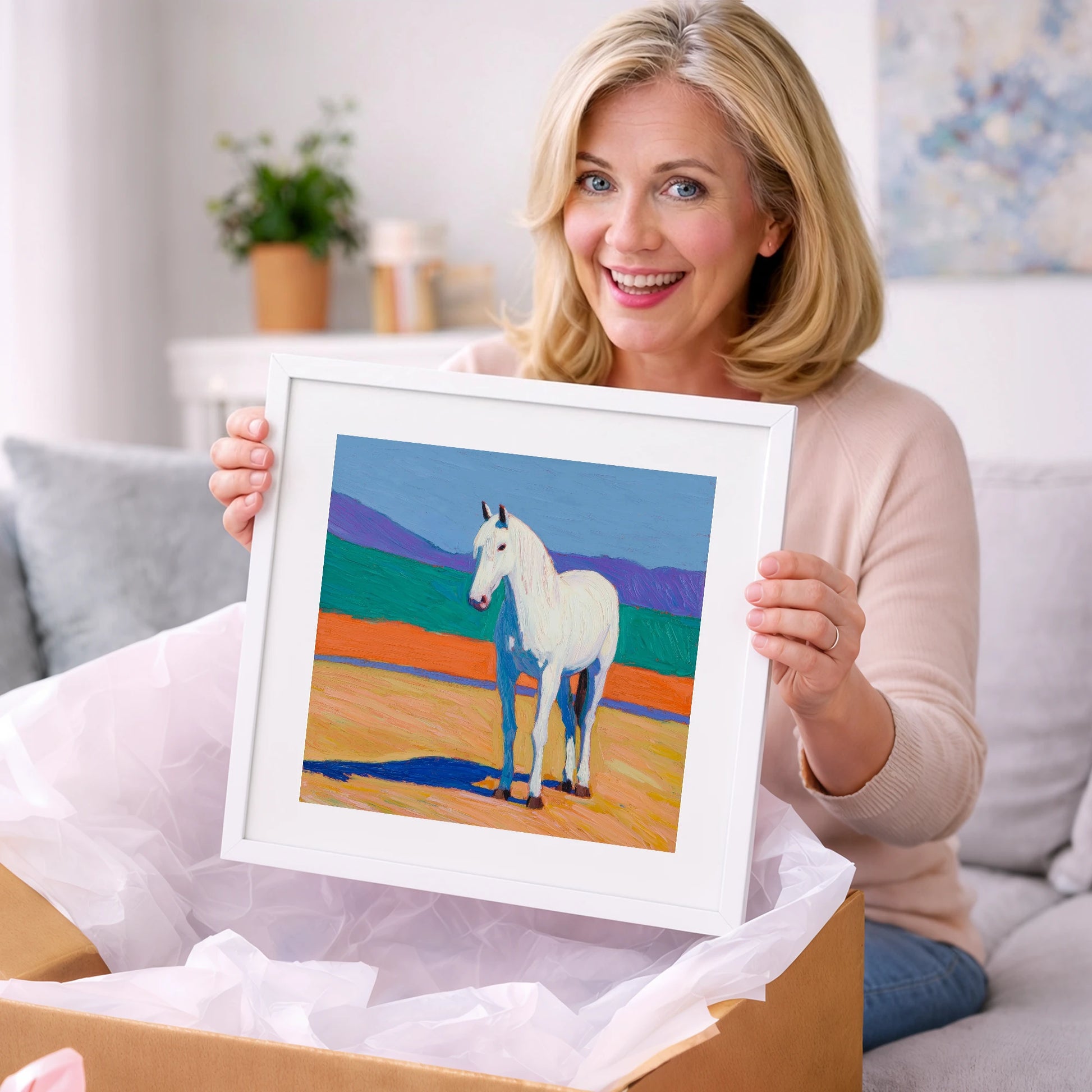 The Vibrant Grey - horse breed art gift idea for horse lovers