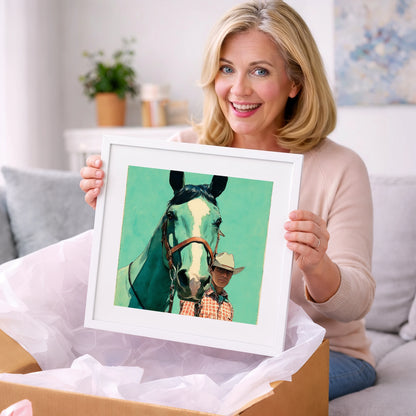The Western Partnership - western horse art gift idea for horse lovers