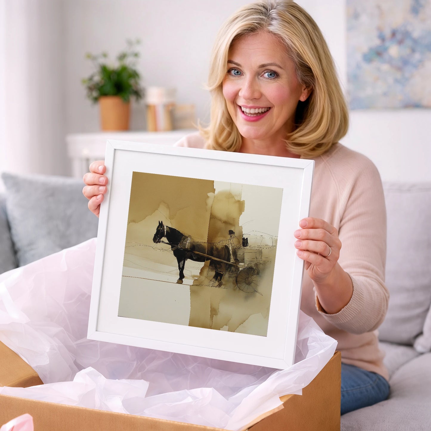 The Sepia Draught - working horse art gift idea for horse lovers