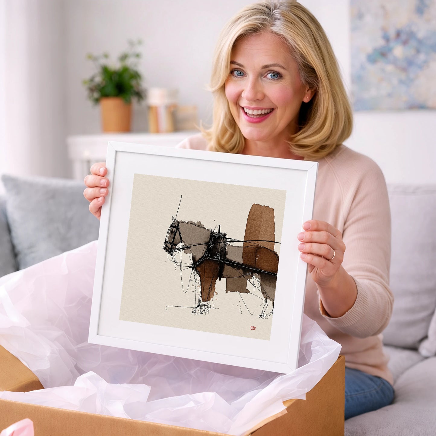 Harnessed Form - working horse art gift idea for horse lovers