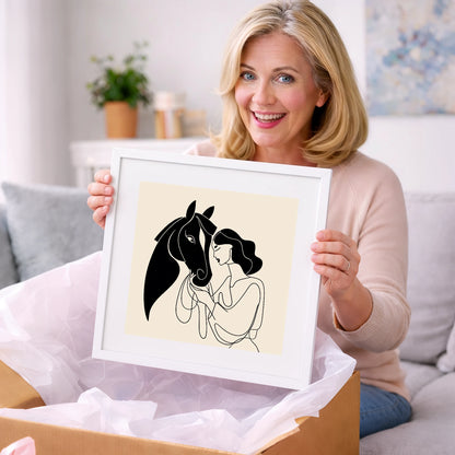 The Unspoken Bond - horse & rider art gift idea for horse lovers