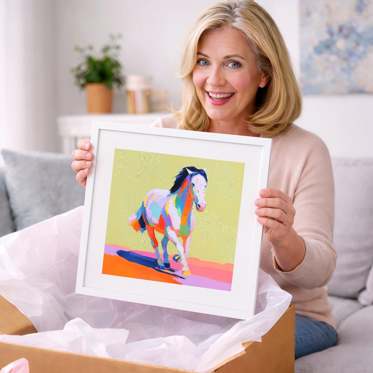 Technicolour Canter - horse breed art gift idea for horse lovers