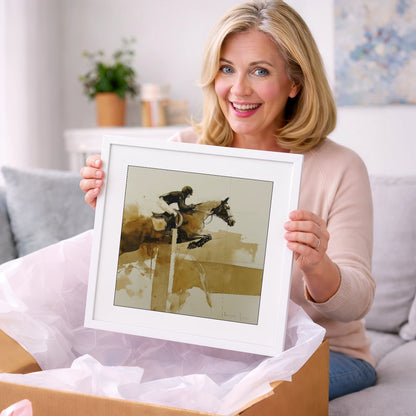 The Perfect Bascule - show jumping horse art gift idea for horse lovers