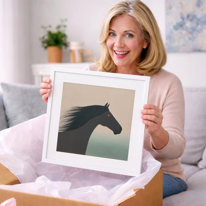 The Onyx Silhouette - horse breed art gift idea for horse lovers