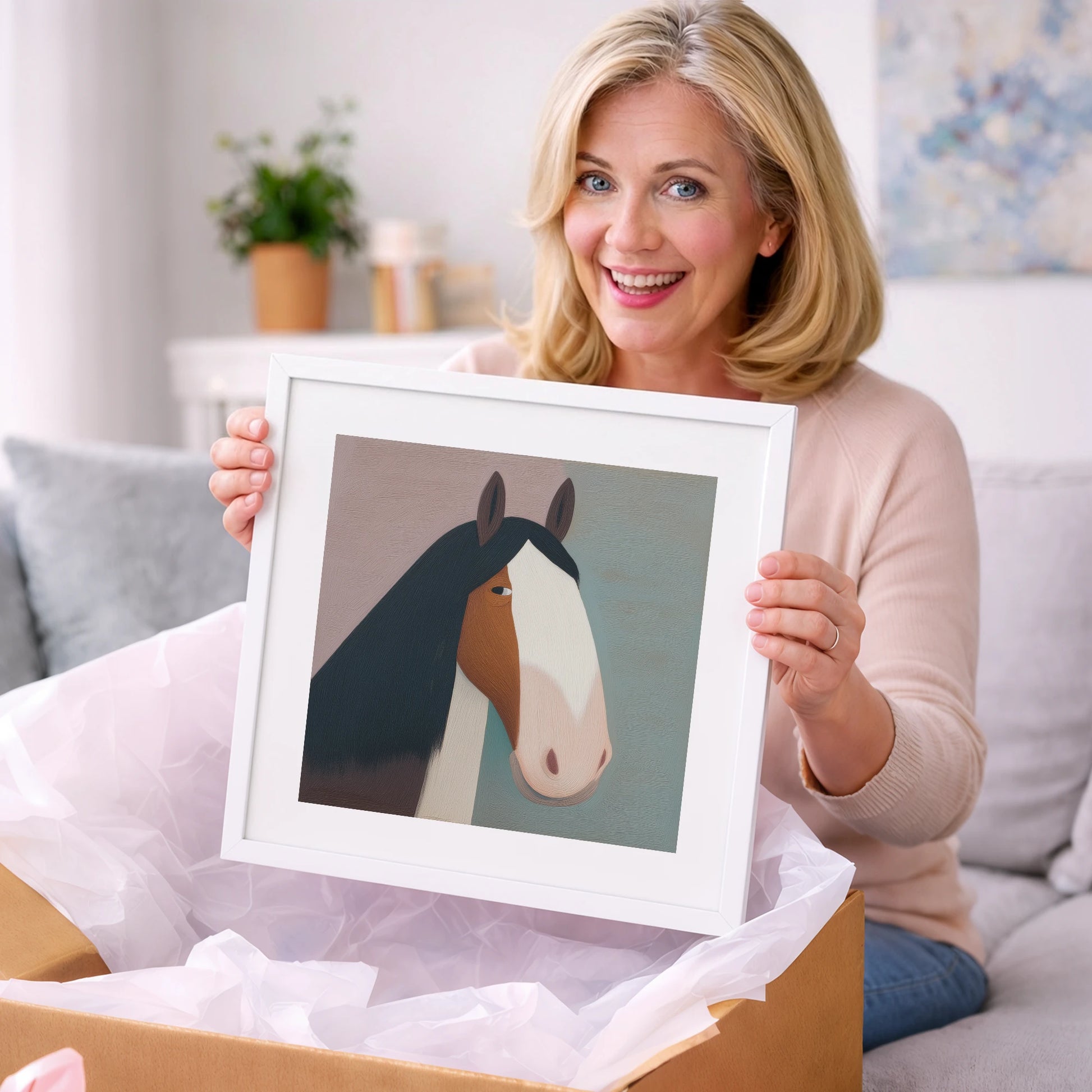 The Gentle Heavyweight - horse breed art gift idea for horse lovers