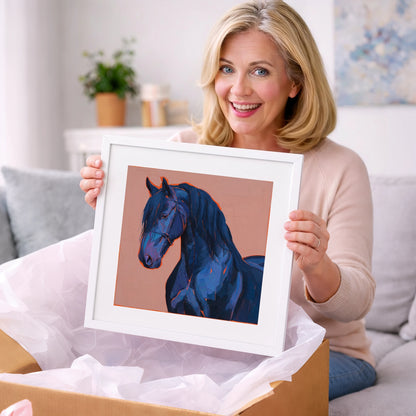 Midnight Blue Majesty - horse breed art gift idea for horse lovers