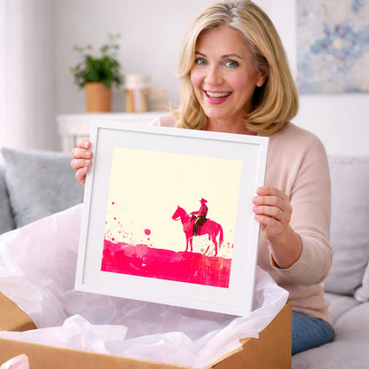 Vivid Western Silhouette - western horse art gift idea for horse lovers