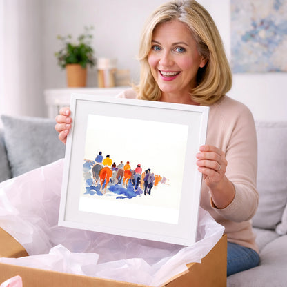 Heading to the Post - racing horse art gift idea for horse lovers