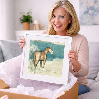 The Quiet Glance - horse portrait art gift idea for horse lovers