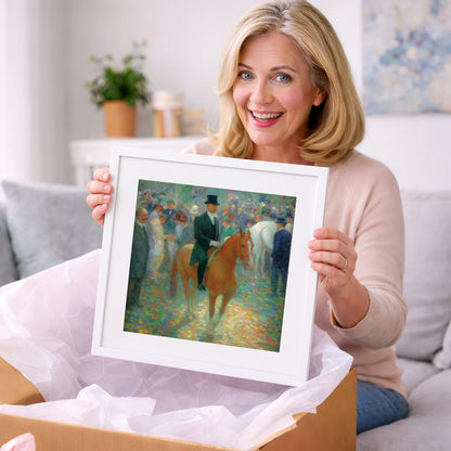 Elegance in the Crowd - dressage horse art gift idea for horse lovers