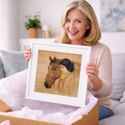 The Silent Bond - horse & rider art gift idea for horse lovers
