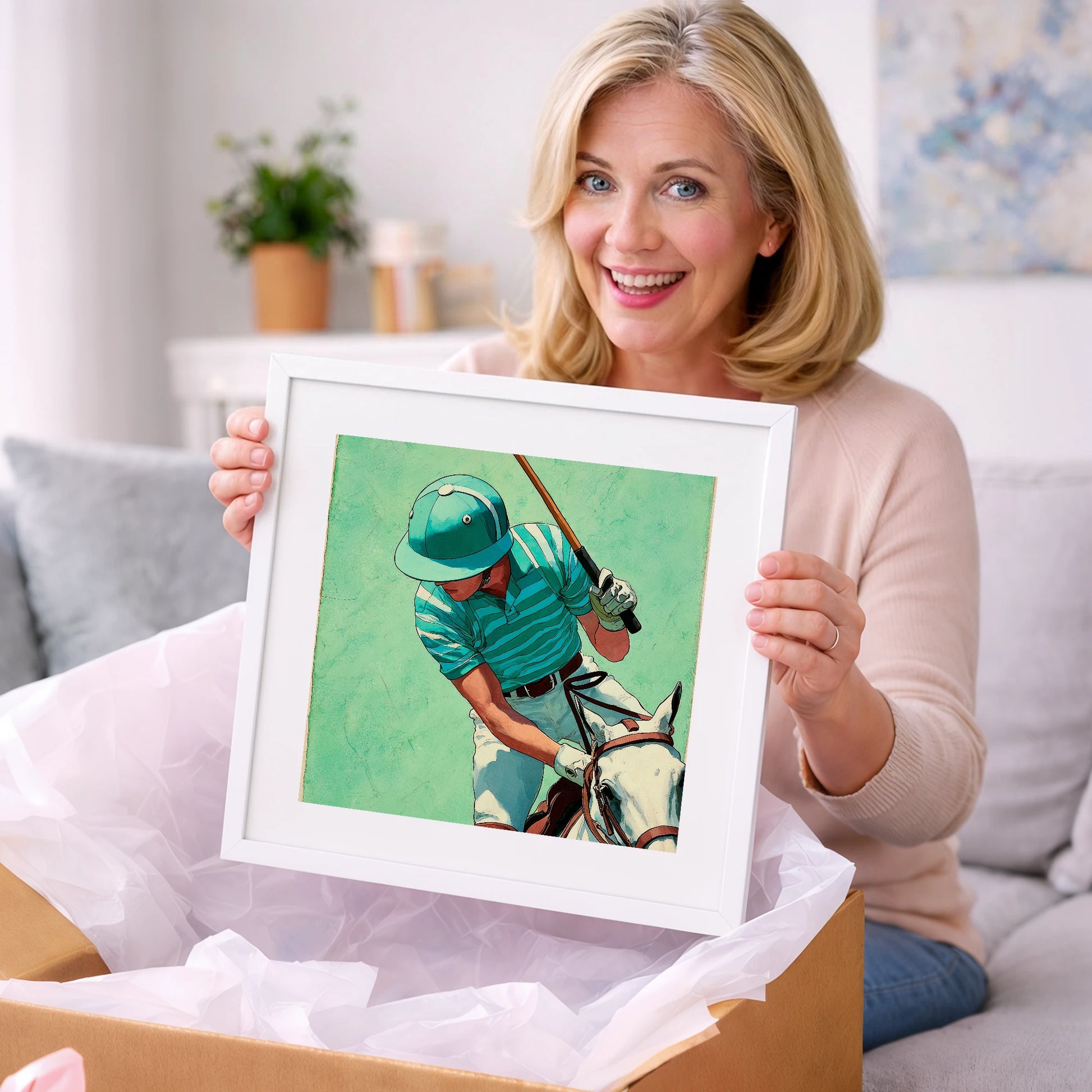 The Striker's Focus - polo horse art gift idea for horse lovers