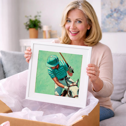 The Striker's Focus - polo horse art gift idea for horse lovers