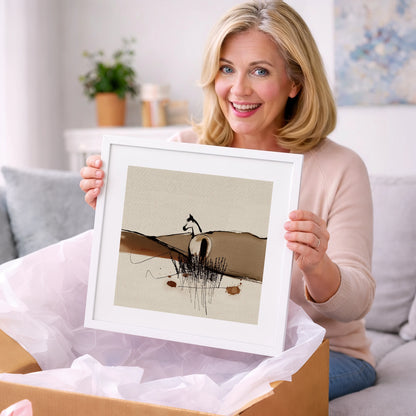 Sepia Ridge Observer - horse landscape art gift idea for horse lovers