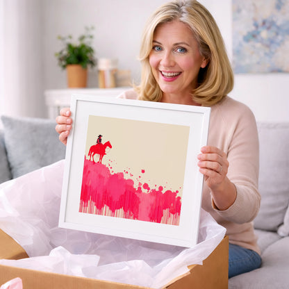 Magenta Maverick - western horse art gift idea for horse lovers