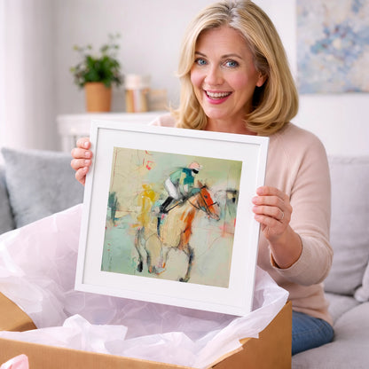 The Fleeting Stride - racing horse art gift idea for horse lovers