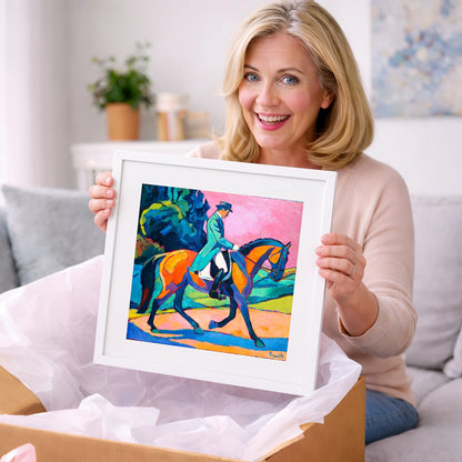 Bold Dressage Harmony - dressage horse art gift idea for horse lovers