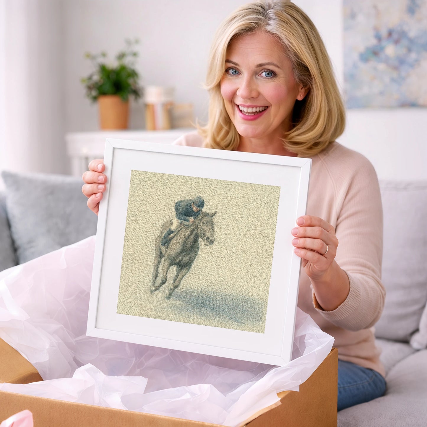 Steady Stride - racing horse art gift idea for horse lovers