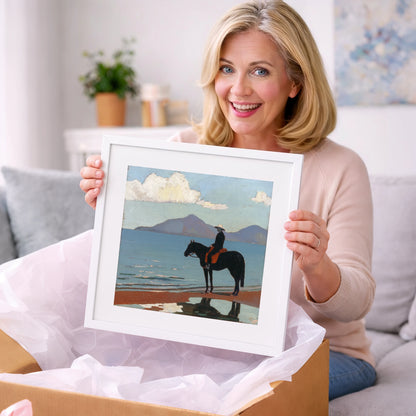 Silhouette on the Sands - beach horse art gift idea for horse lovers