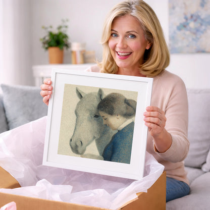 The Silent Understanding - horse & rider art gift idea for horse lovers