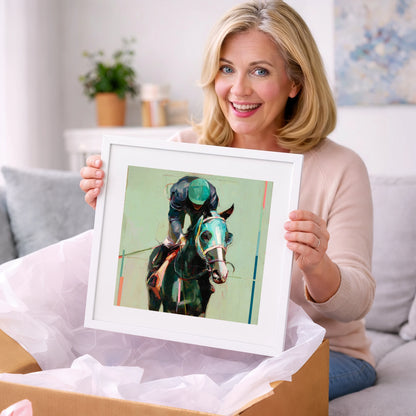 Blinkered Focus - racing horse art gift idea for horse lovers