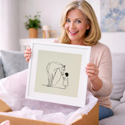 Quiet Trust - horse & rider art gift idea for horse lovers