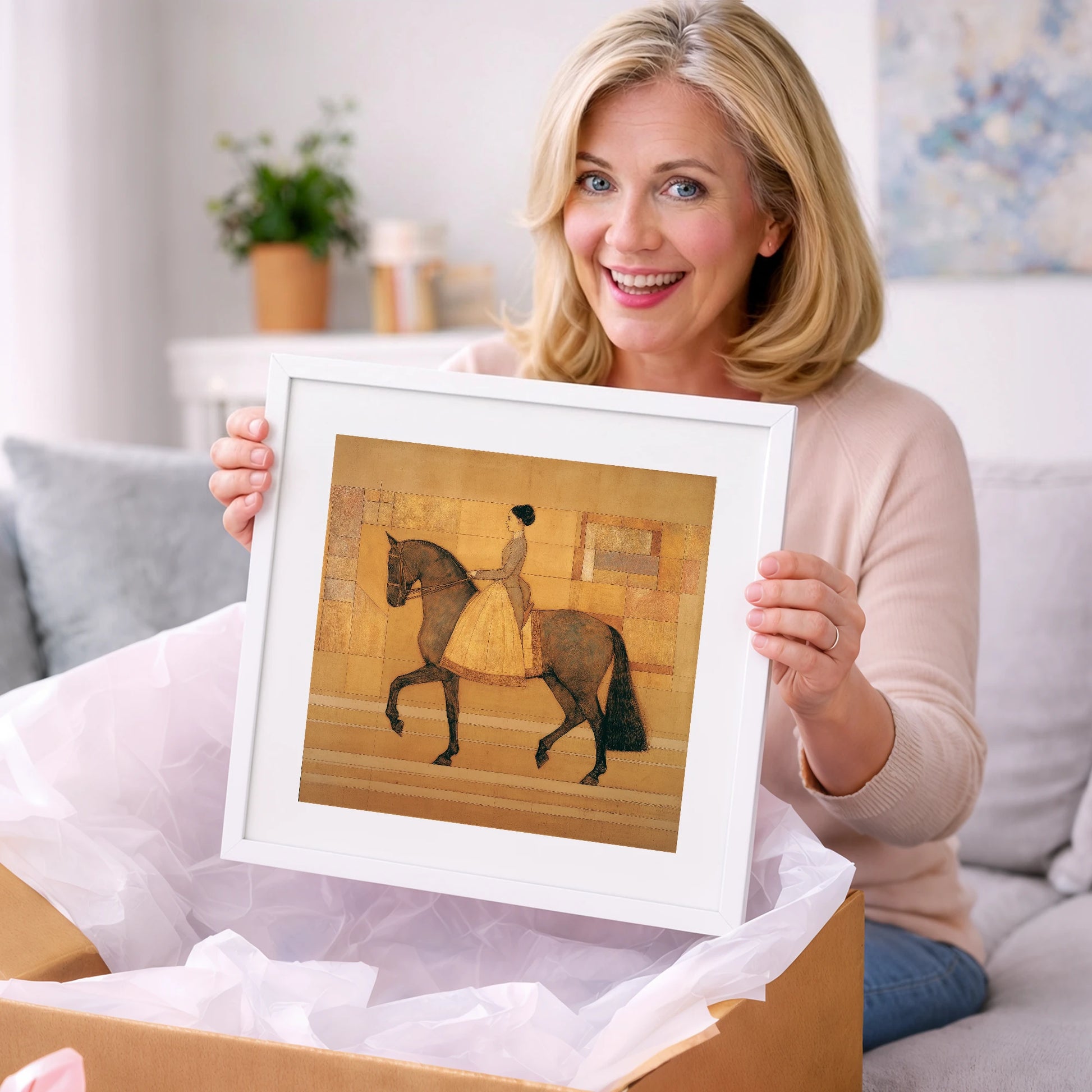 Golden Era Dressage - dressage horse art gift idea for horse lovers