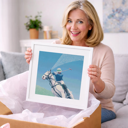 Skyward Swing - polo horse art gift idea for horse lovers