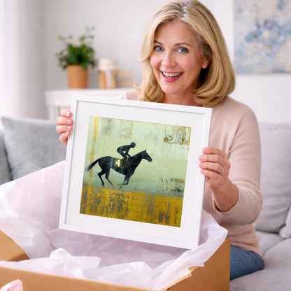 Gilded Number Four - racing horse art gift idea for horse lovers