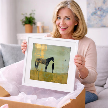 Gilded Connection - horse & rider art gift idea for horse lovers