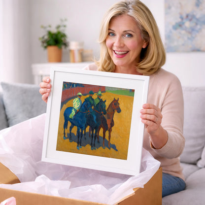 Anticipation in the Ring - racing horse art gift idea for horse lovers