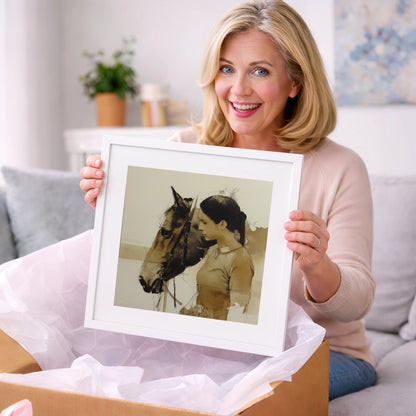 Unspoken Harmony - horse & rider art gift idea for horse lovers