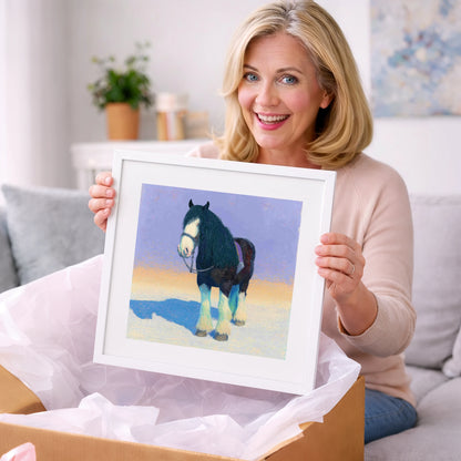 The Gentle Giant - horse breed art gift idea for horse lovers