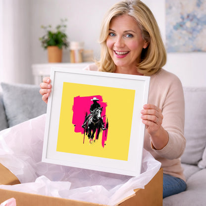Magenta High Noon - western horse art gift idea for horse lovers