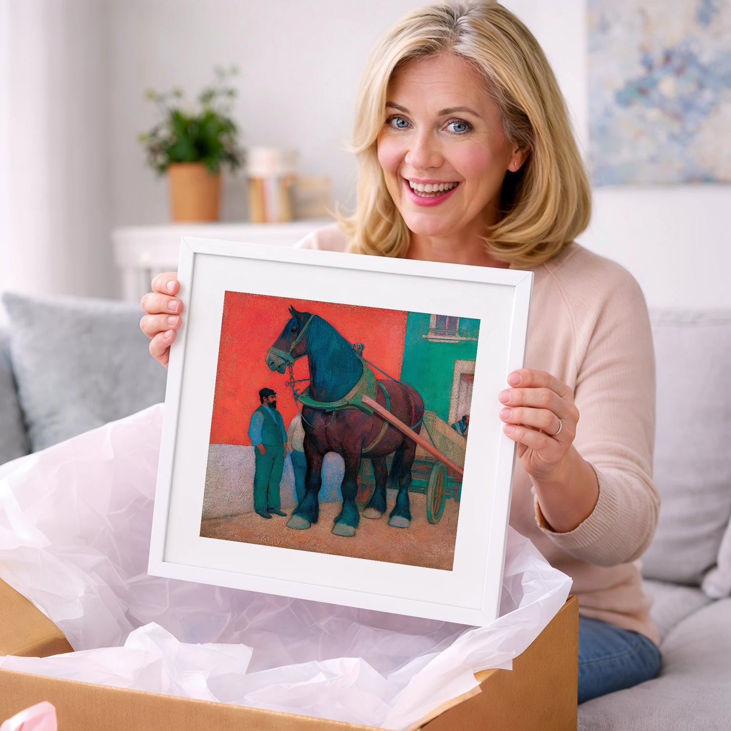 Strength and Stillness - working horse art gift idea for horse lovers