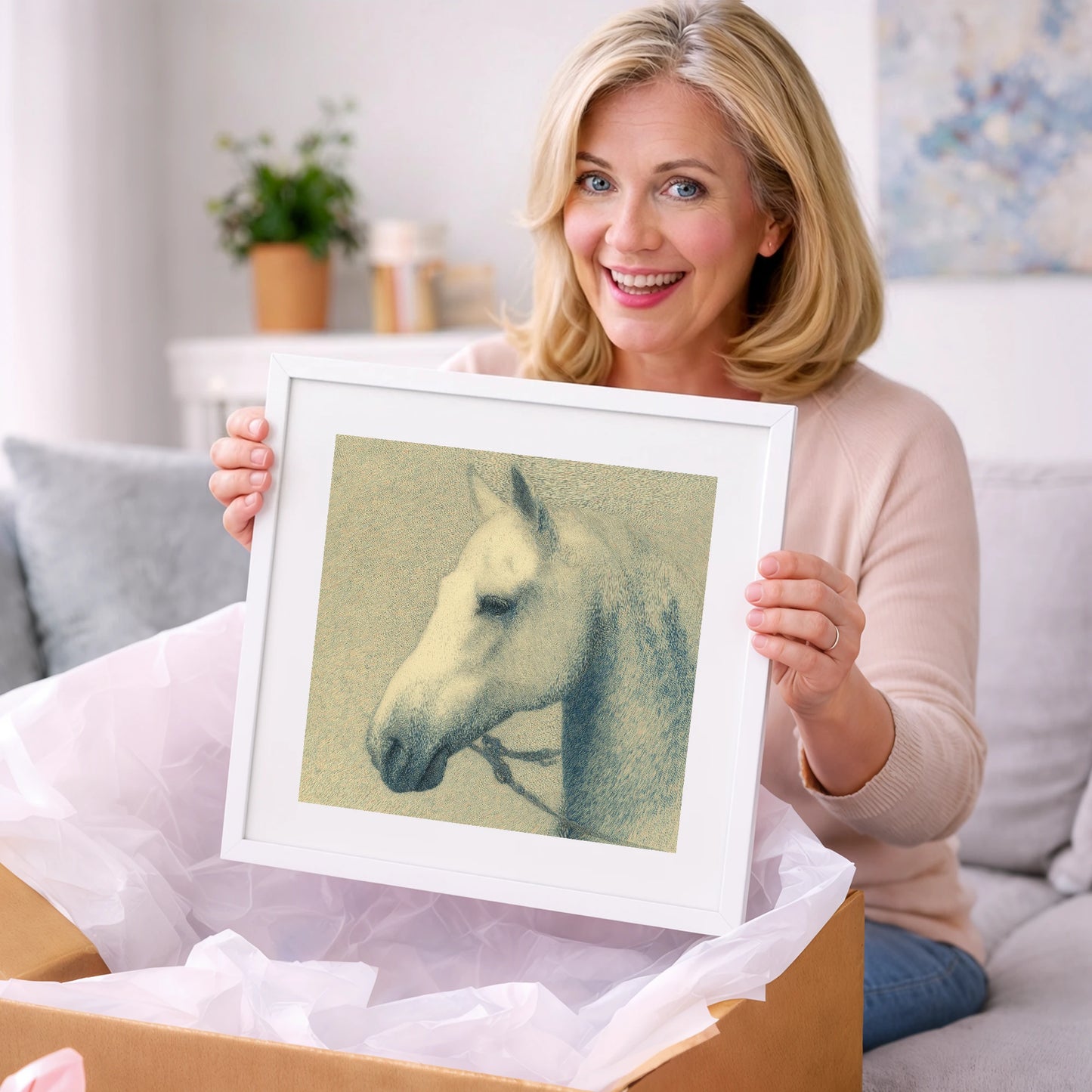 Quiet Nobility In Profile - horse portrait art gift idea for horse lovers