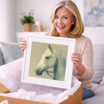 Quiet Nobility In Profile - horse portrait art gift idea for horse lovers
