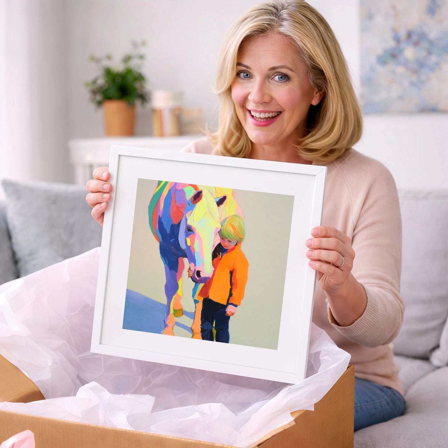 Radiant Bond - horse & rider art gift idea for horse lovers