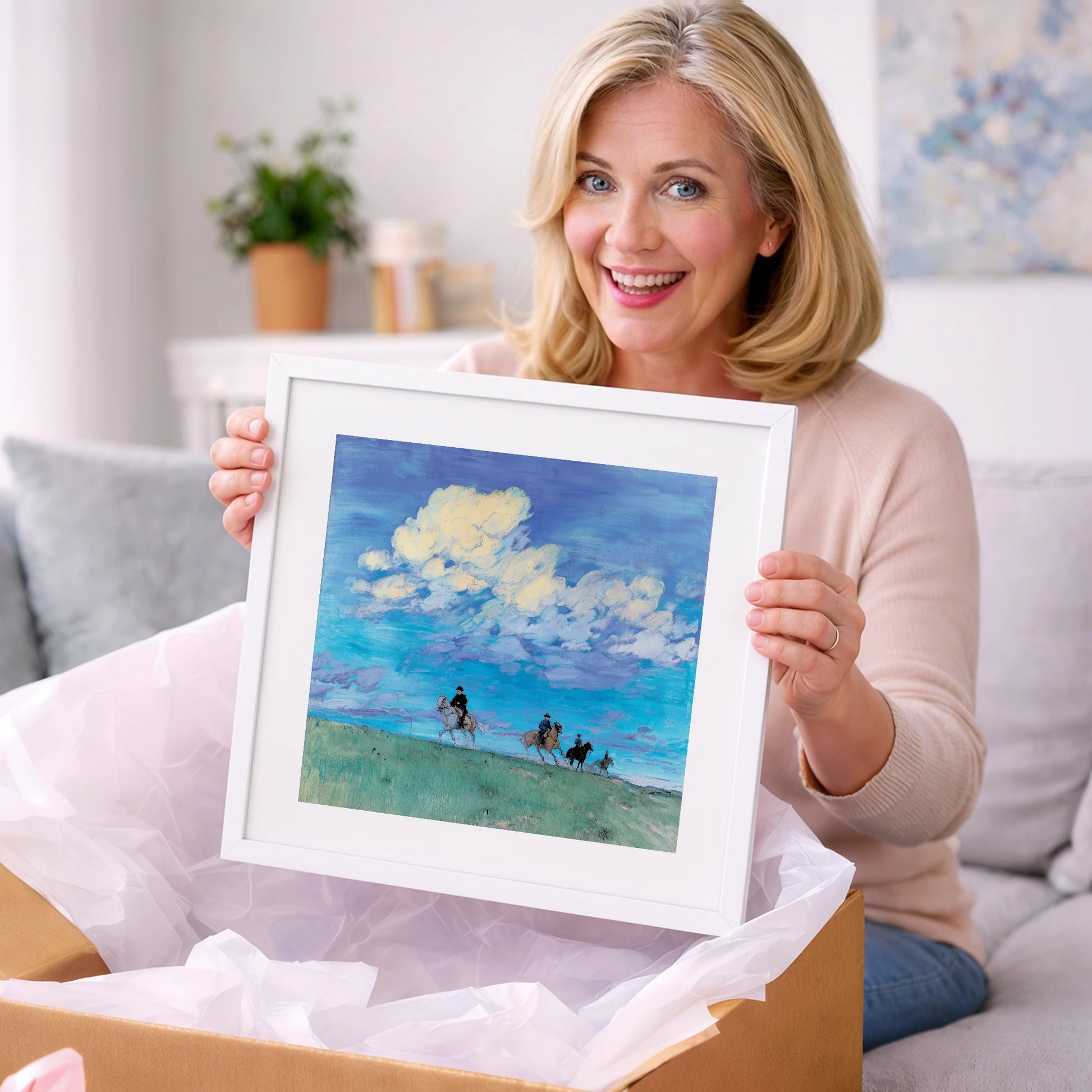 Beneath the Vast Sky - horse landscape art gift idea for horse lovers