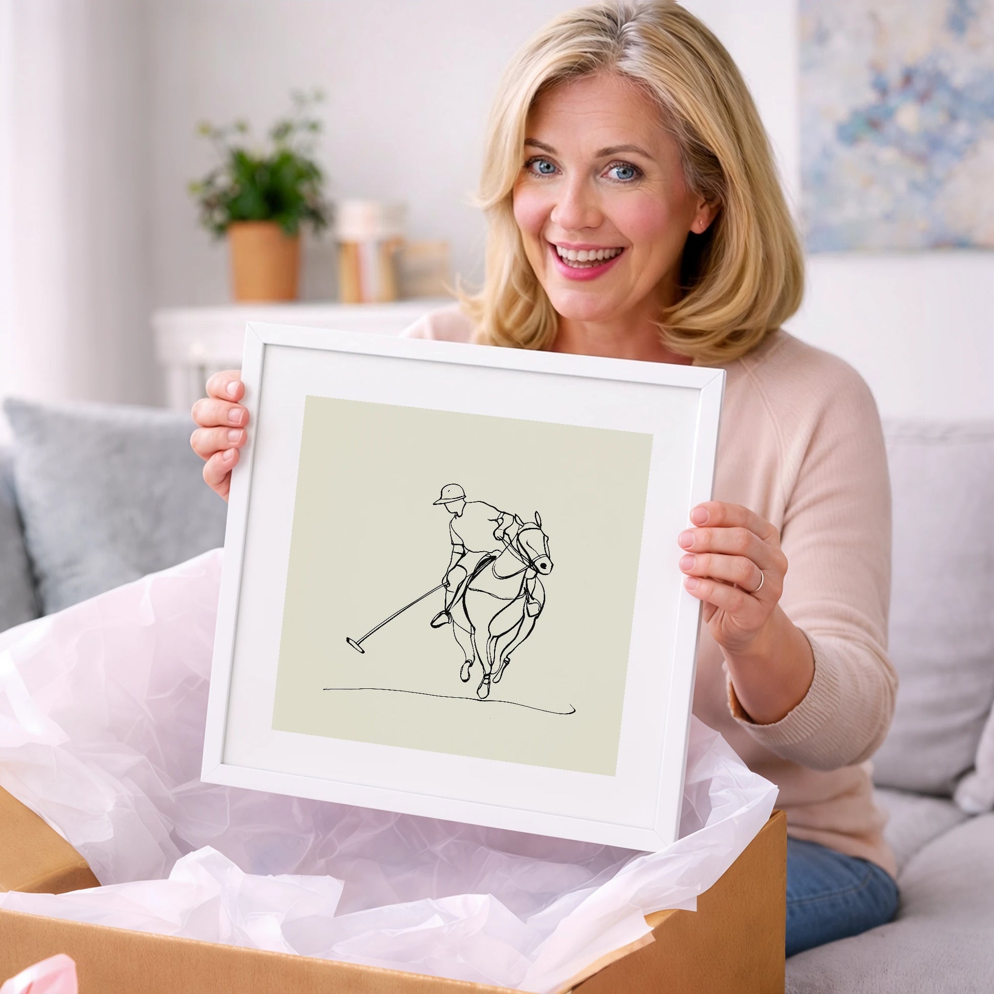 The Elegant Chukka - polo horse art gift idea for horse lovers