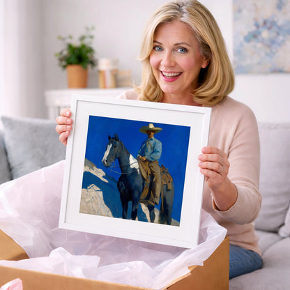 Under the Cobalt Sky - western horse art gift idea for horse lovers