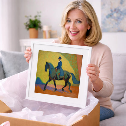 Vibrant Dressage Rhythm - dressage horse art gift idea for horse lovers