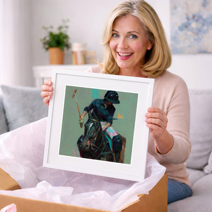 The Decisive Strike - polo horse art gift idea for horse lovers