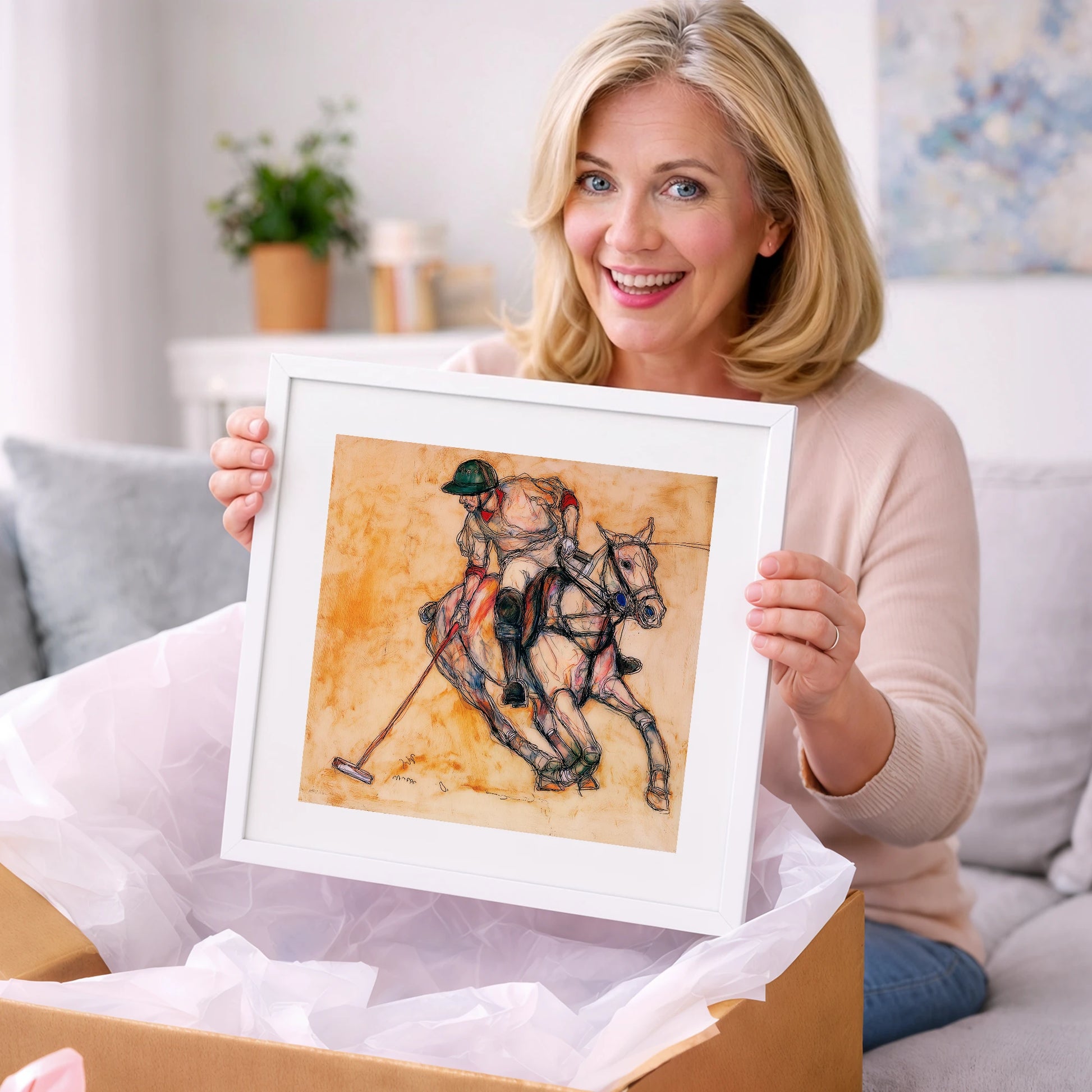 The Decisive Strike - polo horse art gift idea for horse lovers