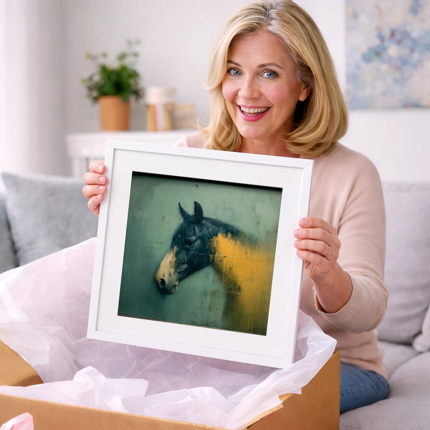 Moody Ochre Profile - horse breed art gift idea for horse lovers