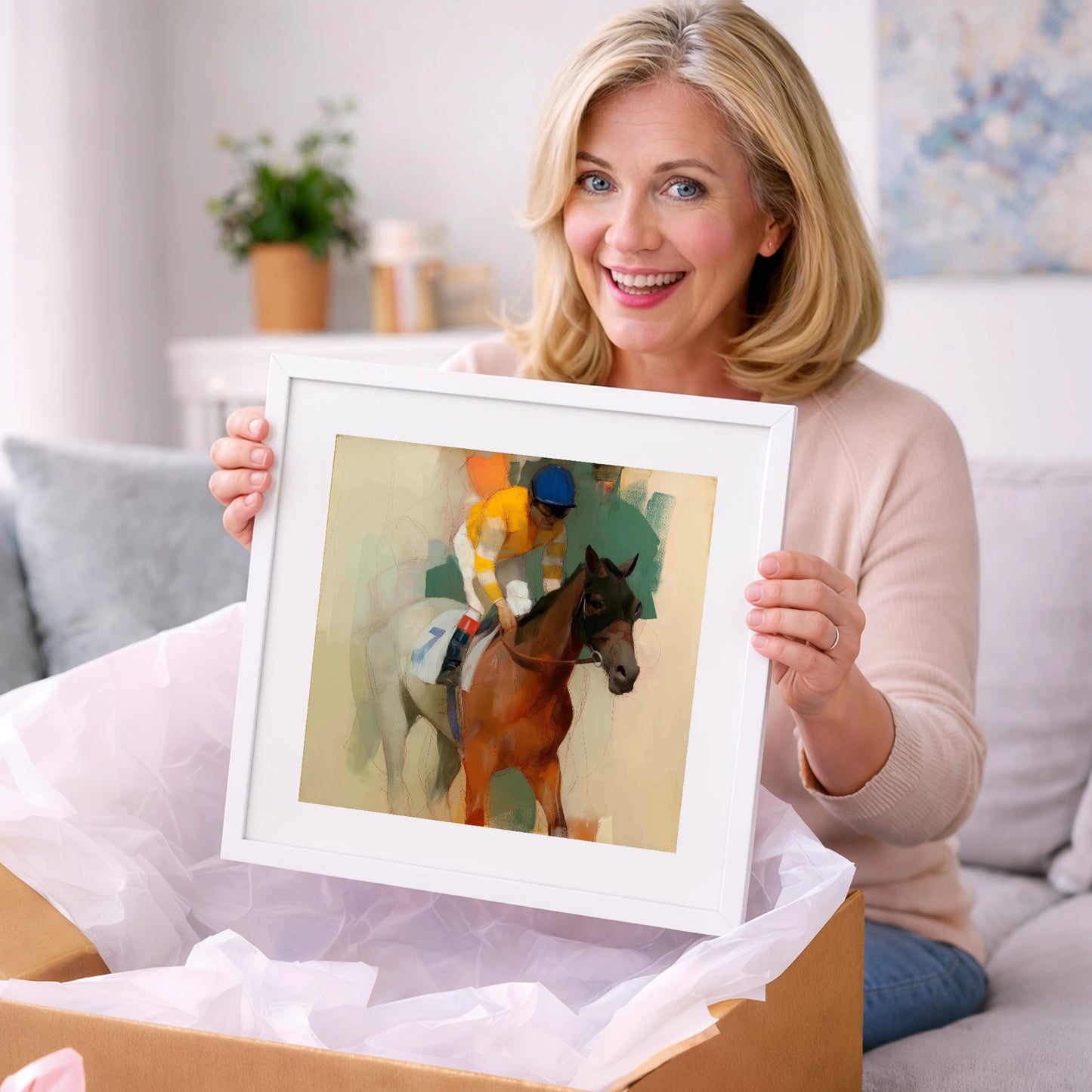 Silks at the Start - racing horse art gift idea for horse lovers