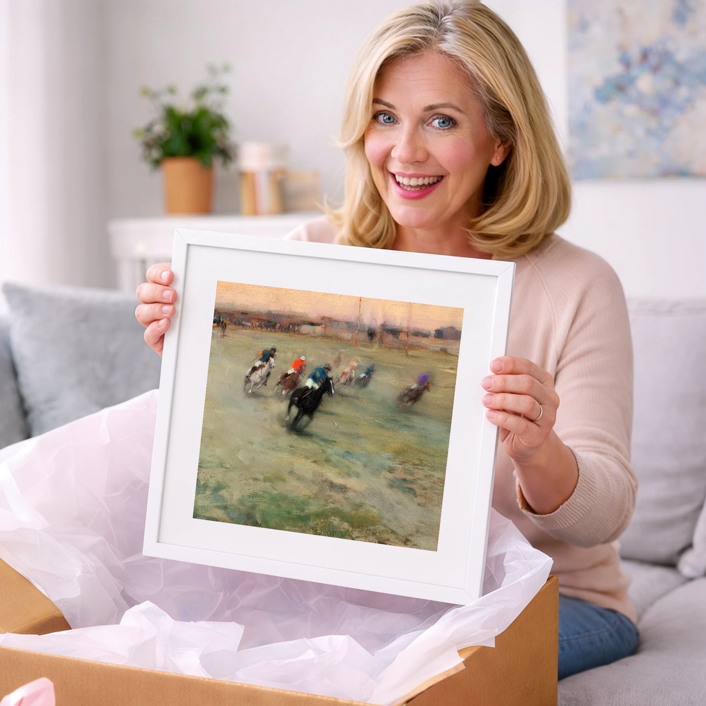 The Heat of the Chukka - polo horse art gift idea for horse lovers